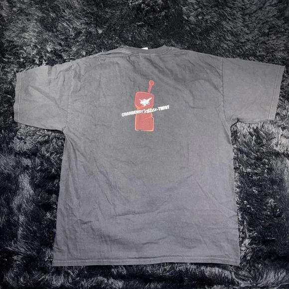 Smirnoff Shirt Mens XL Black Twist It Up Cranberry Sizzle Twist Promo Tee Cotton - Picture 6 of 7